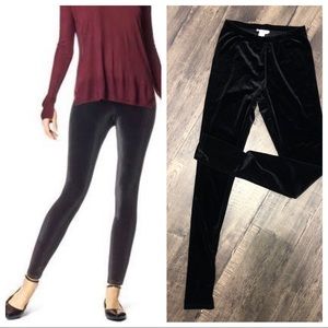 Black velour leggings